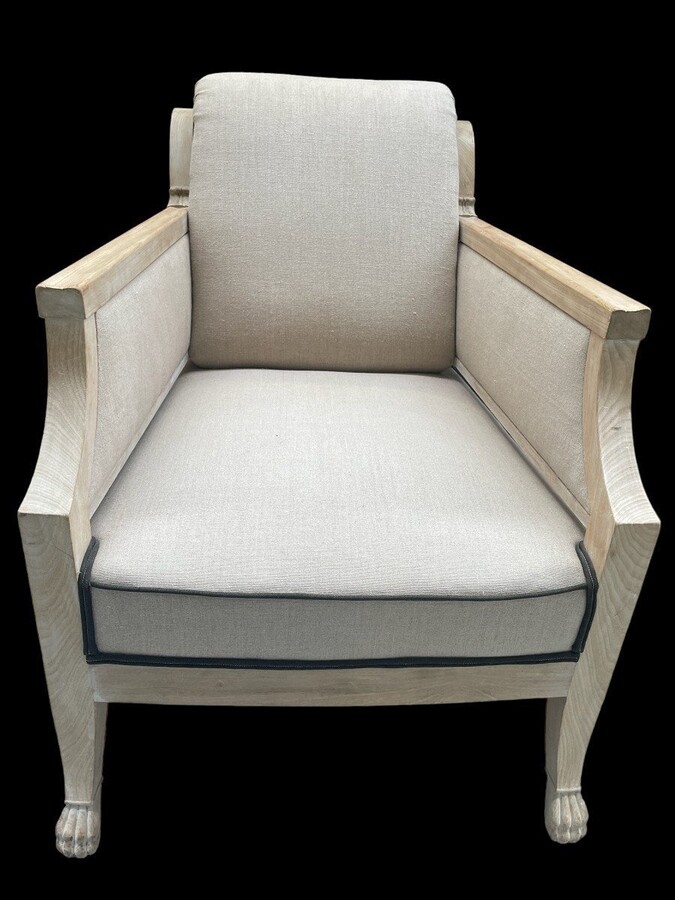 Pair of Danish design armchairs signed 1940. Armchairs covered with a new tapestry. The armchairs have a plate at the bottom. : Frederik Staermose Mobelfabric Odense Dimensions: Height: 86 cm Width : 66 cm Depth: 86 cm Comfortable seats