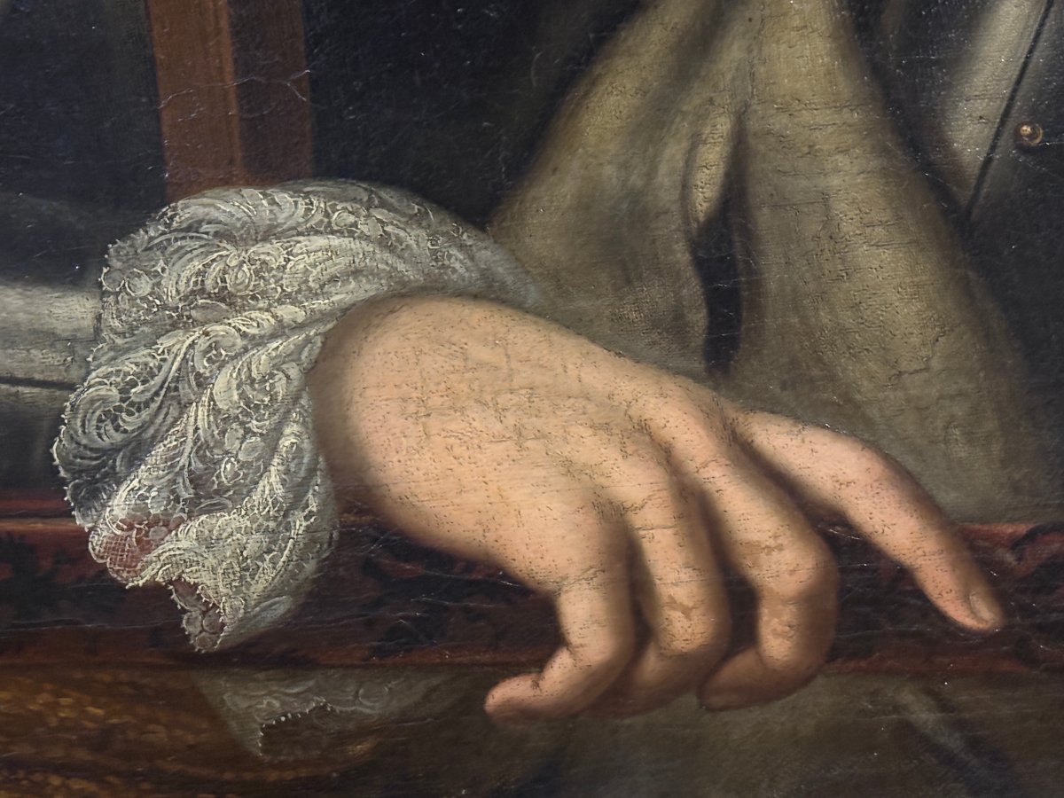 Large portrait of Emperor Francis I Stephen, oil on canvas, 18th century. (121.5 x 99 cm). A beautiful oil painting on canvas in its original frame, most likely by Martin van Meytens.