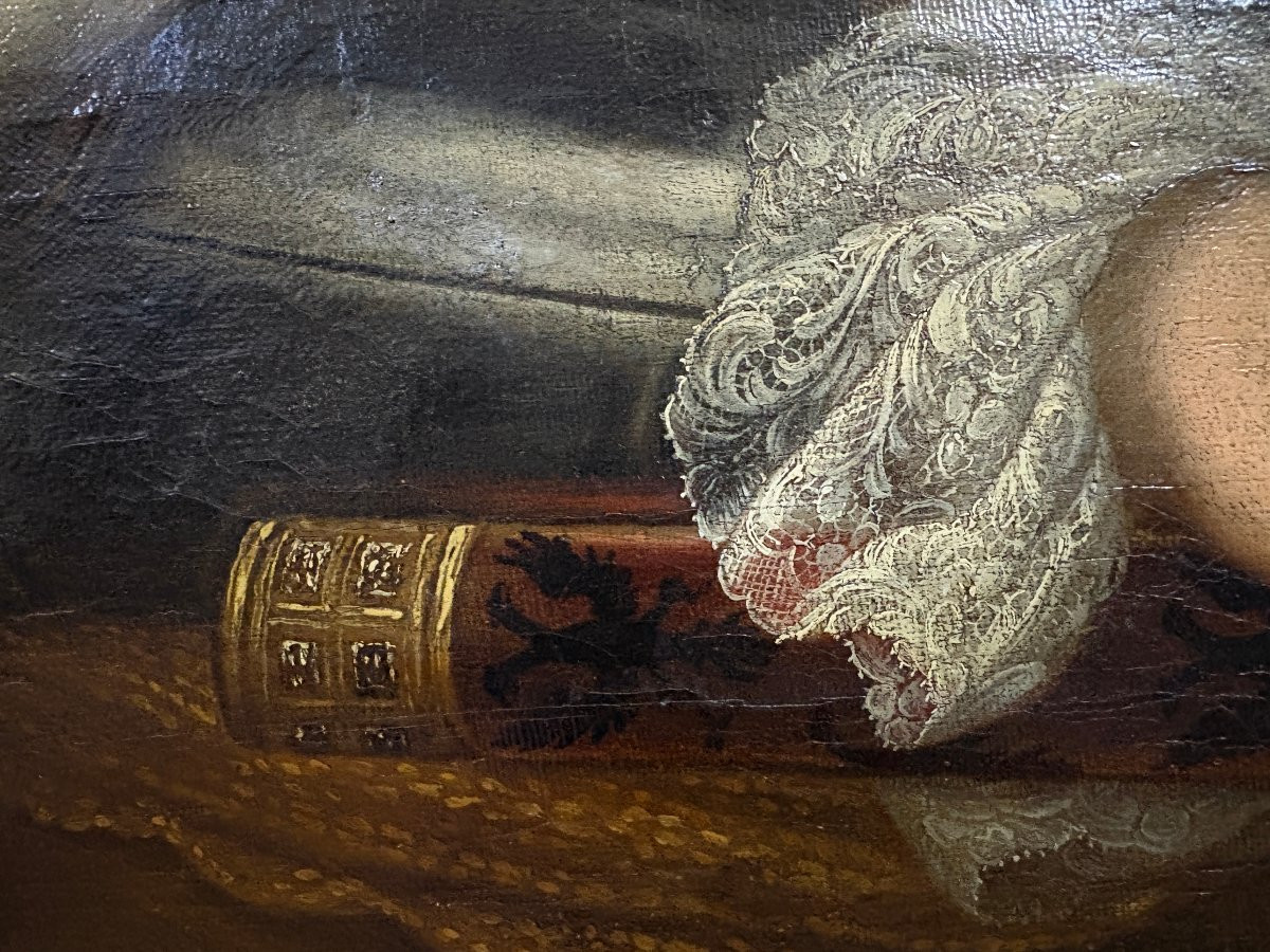 Large portrait of Emperor Francis I Stephen, oil on canvas, 18th century. (121.5 x 99 cm). A beautiful oil painting on canvas in its original frame, most likely by Martin van Meytens.