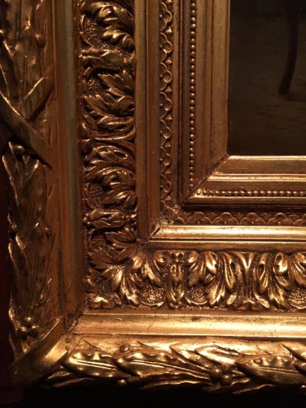 Louis XV Style Painting In Oil On Panel ,Signed By Leon Dansaert ( 1830-1909 ) Belgium 19th Century,SIZES : 0.56 M High And 0.46 M Wide