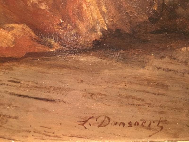 Louis XV Style Painting In Oil On Panel ,Signed By Leon Dansaert ( 1830-1909 ) Belgium 19th Century,SIZES : 0.56 M High And 0.46 M Wide