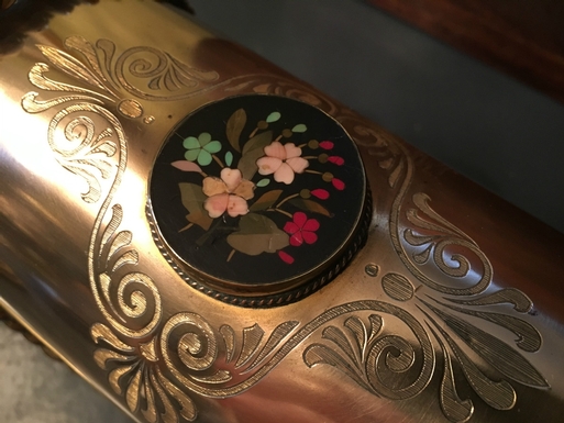 Napoleon III style Box in bronze / pietra dura, London 19th Century