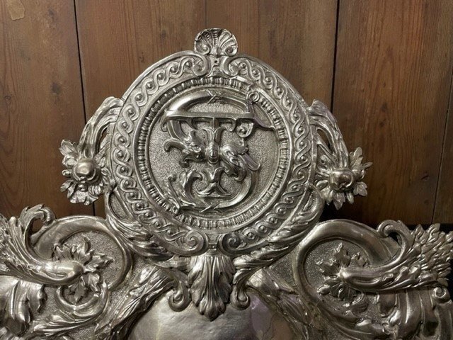 Pair of 19th century silver-plated sconces / candleholders. Decorative Renaissance style sconces with 2 candles. 1 of the sconces is much lighter and possibly silver. Dimensions: Height : 54 cm Width : 34 cm Depth : 14 cm In good condition