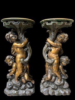 Pair of decorative stands 