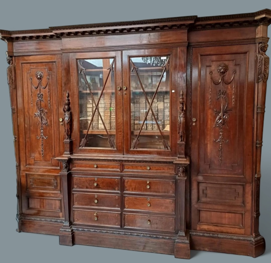Rare, large 19th century Empire style mahogany 