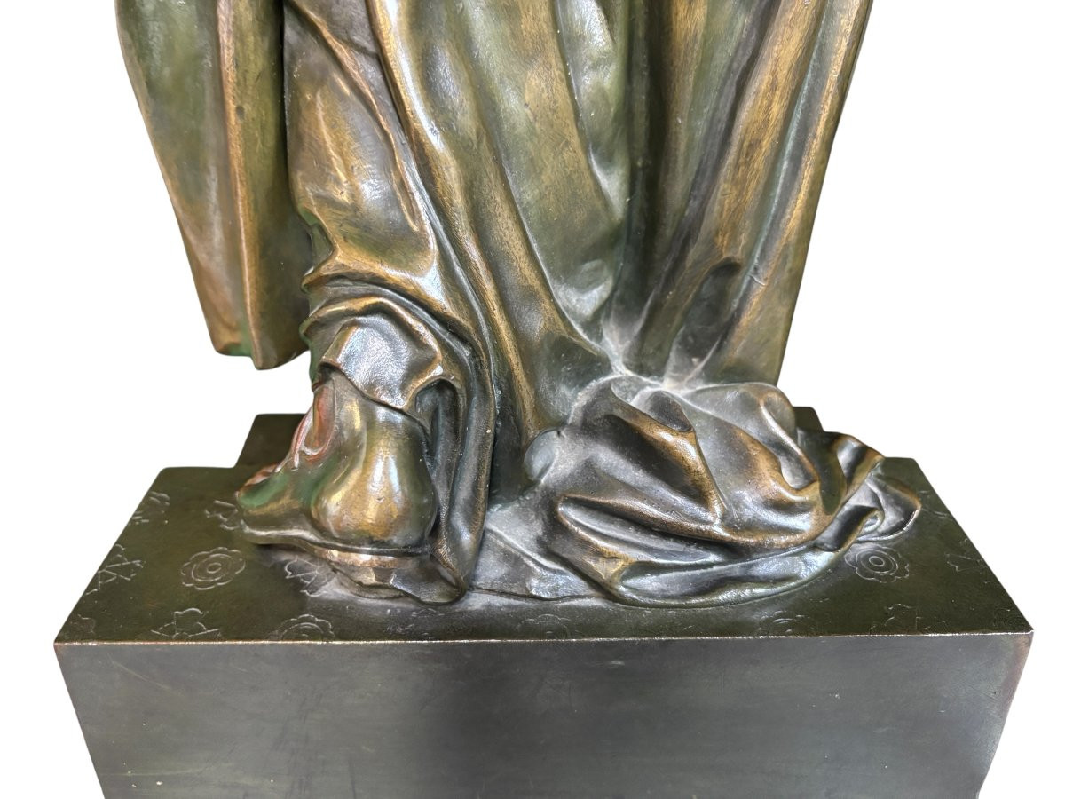 Very large bronze sculpture ‘Salomé’ H. Dumaige 19th century (97 cm). Henry Etienne Dumaige, French sculptor (1830-1888). Very large bronze sculpture with double patina representing Salome in an oriental representation.