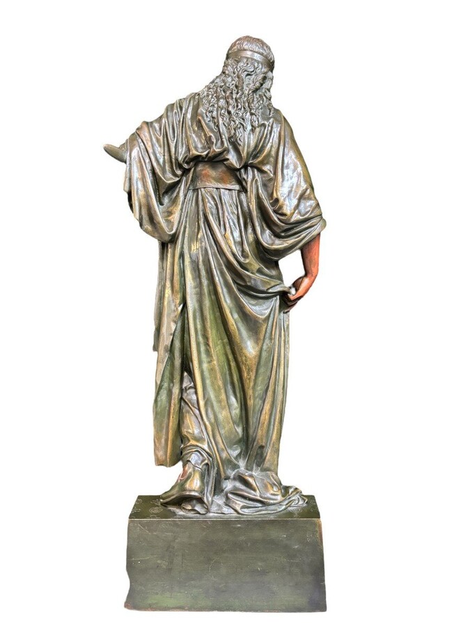 Very large bronze sculpture ‘Salomé’ H. Dumaige 19th century (97 cm). Henry Etienne Dumaige, French sculptor (1830-1888). Very large bronze sculpture with double patina representing Salome in an oriental representation.